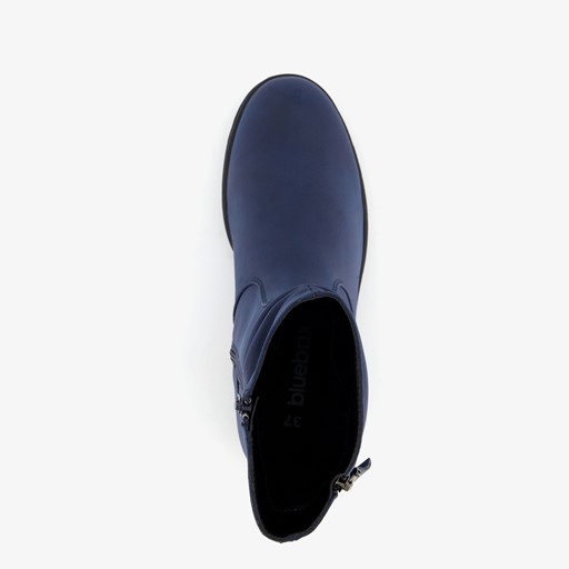 Dames enkellaarsjes donkerblauw