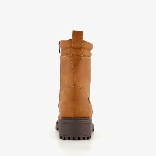 Dames veterboots cognac