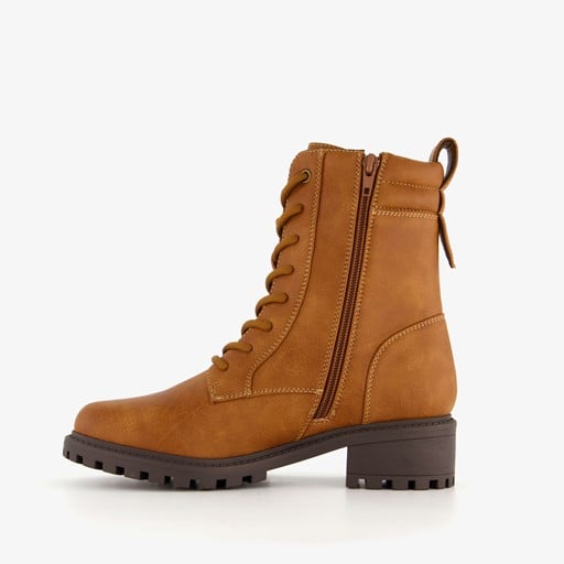 Dames veterboots cognac