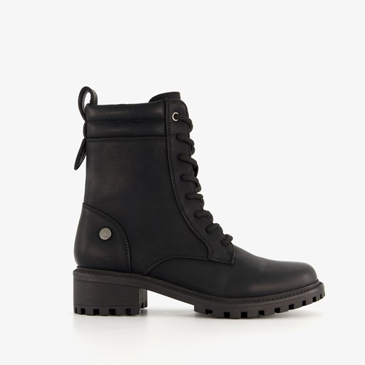 Dames veterboots zwart