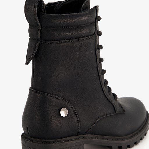 Dames veterboots zwart