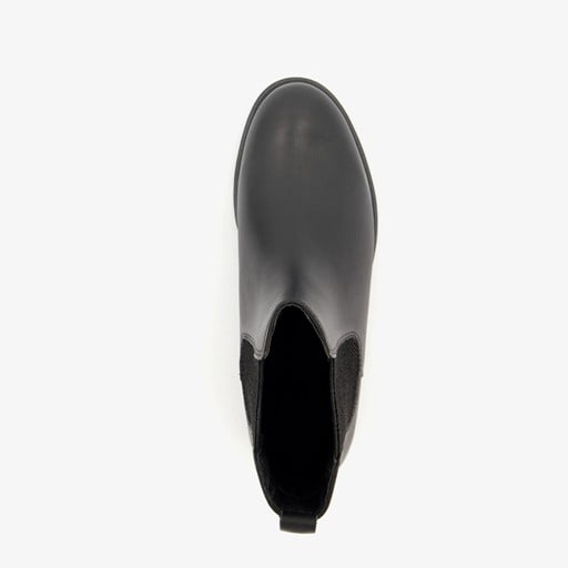 Lage dames chelsea boots zwart
