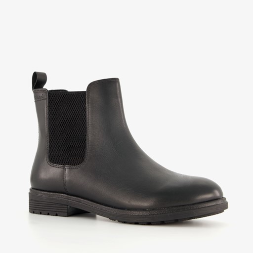 Lage dames chelsea boots zwart