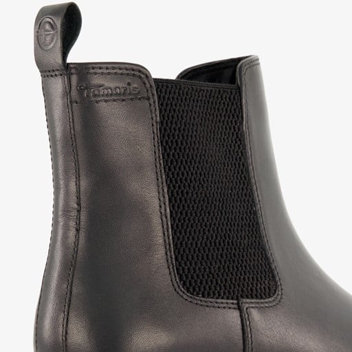 Lage dames chelsea boots zwart