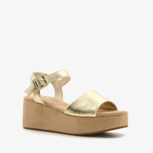 Gouden metallic sleehak sandalen | Sandalen met hak | Sacha | Sacha