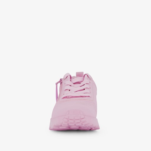 Meisjes sneakers roze met rits