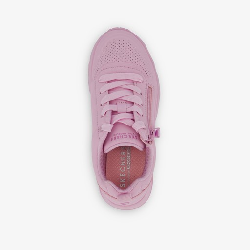 Meisjes sneakers roze met rits