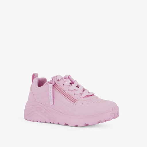 Meisjes sneakers roze met rits