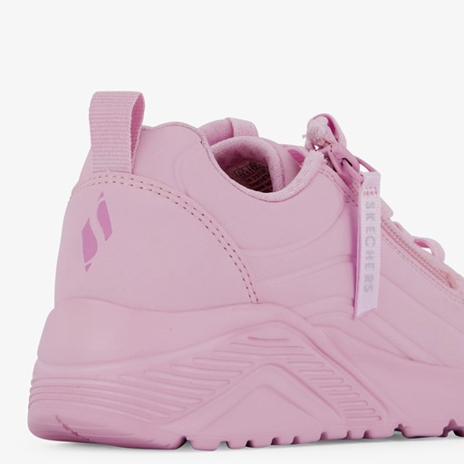 Meisjes sneakers roze met rits