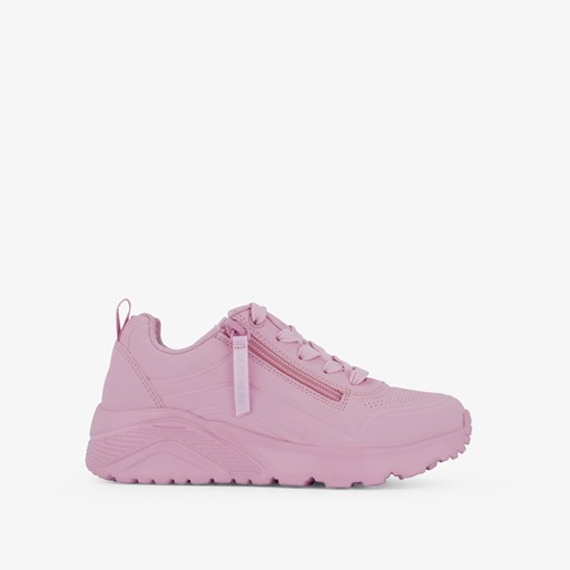Meisjes sneakers roze met rits