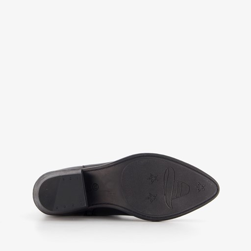 Leren dames western laarzen zwart