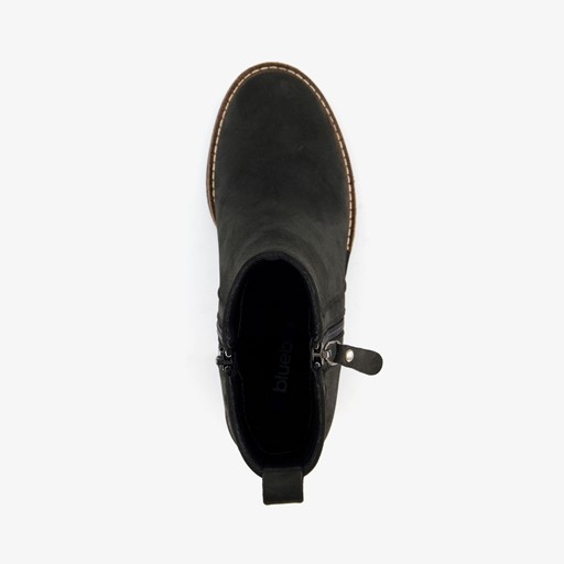 Dames enkellaarsjes met hak zwart