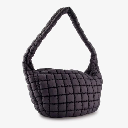 Gewatteerde dames schoudertas zwart