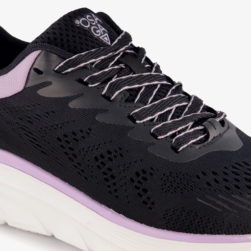 Dames hardloopschoenen zwart paars