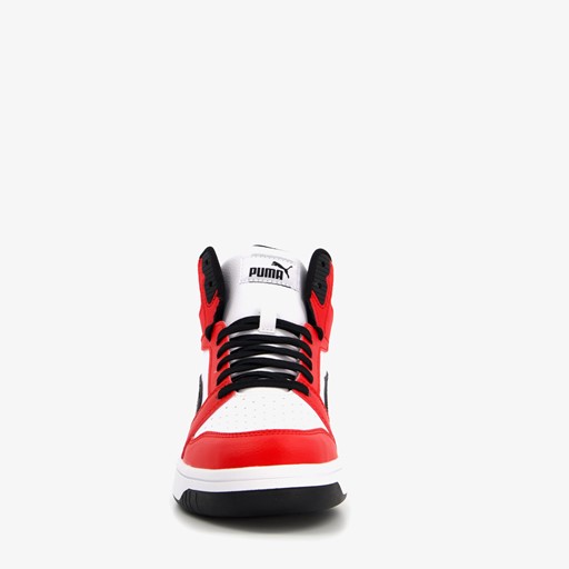 Rebound V6 Mid jongens sneakers rood zwart