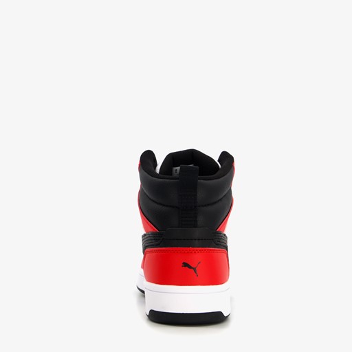Rebound V6 Mid jongens sneakers rood zwart