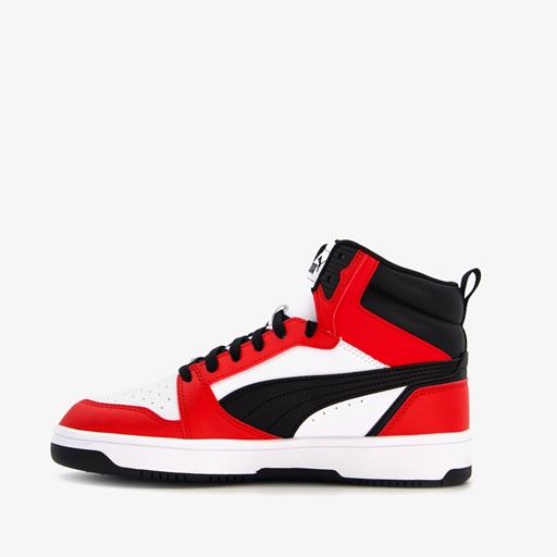 Rebound V6 Mid jongens sneakers rood zwart