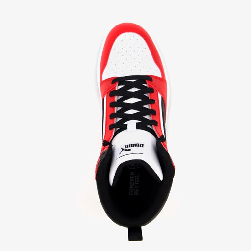 Rebound V6 Mid jongens sneakers rood zwart