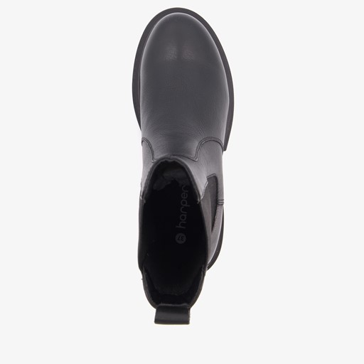 Leren dames Chelsea boots zwart