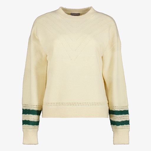 Gebreide dames trui beige