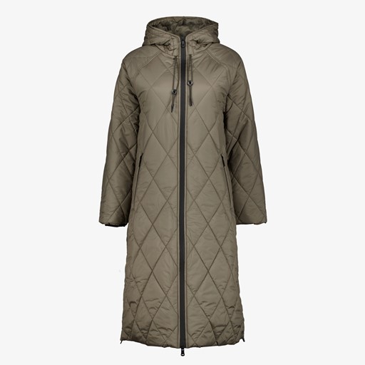 Gewatteerde dames winterjas groen