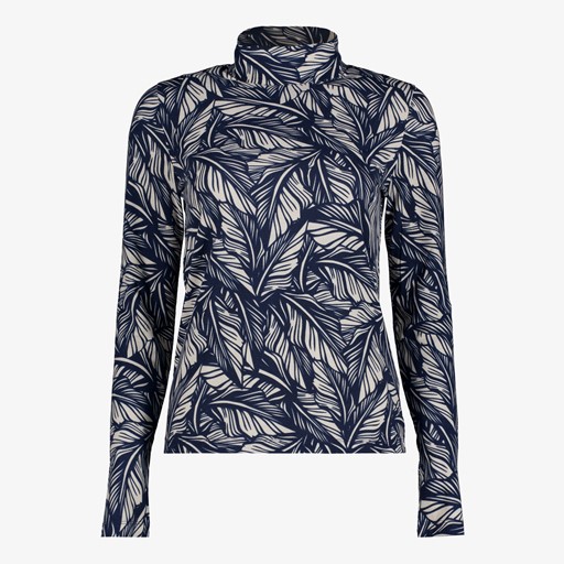 Dames top blauw met print