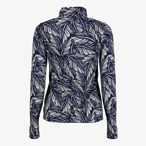 Dames top blauw met print