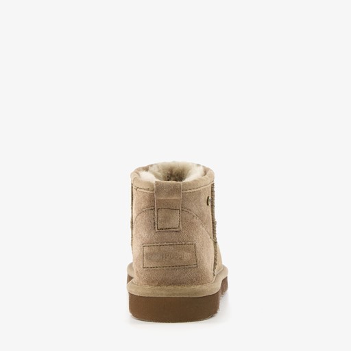 Gevoerde suede laarsjes lichtbruin