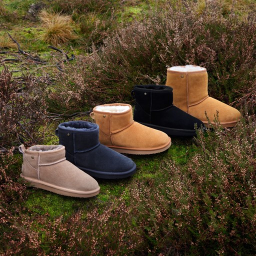 Gevoerde suede laarsjes lichtbruin