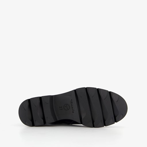 Dames lak veterboots blauw