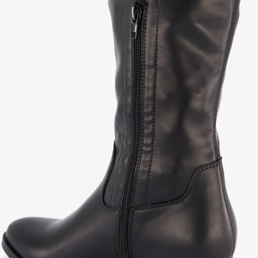 Hoge dames laarzen met hak zwart