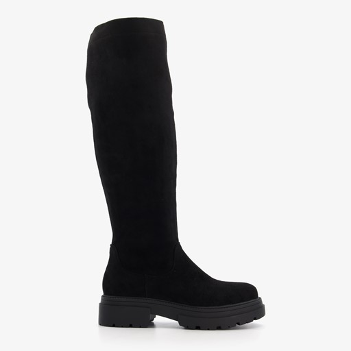 Hoge dames stretch boots zwart