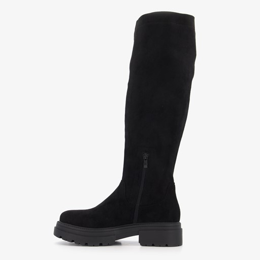 Hoge dames stretch boots zwart