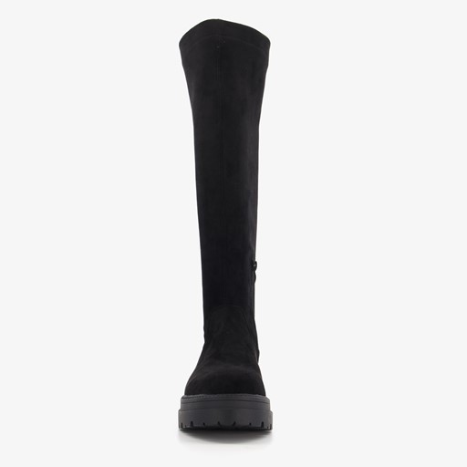Hoge dames stretch boots zwart