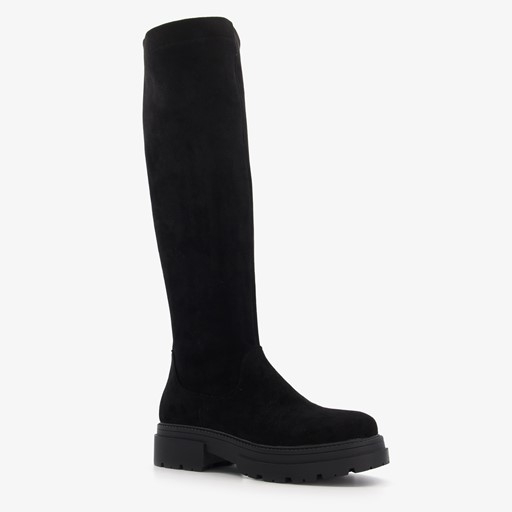 Hoge dames stretch boots zwart
