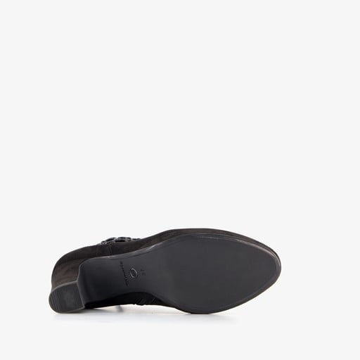 Dames enkellaarsjes met hak zwart