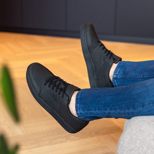 Zwarte heren sneakers