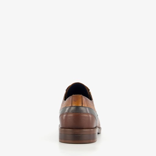 Leren heren veterschoenen cognac
