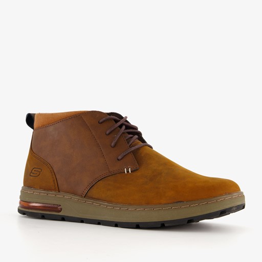 Evenstone hoge leren heren sneakers bruin