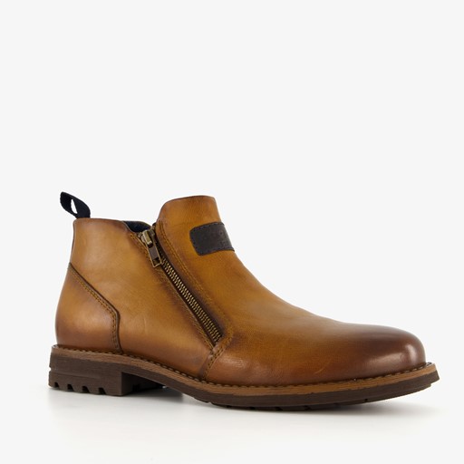 Leren herenschoenen cognac bruin