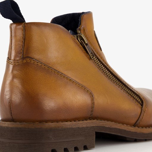 Leren herenschoenen cognac bruin