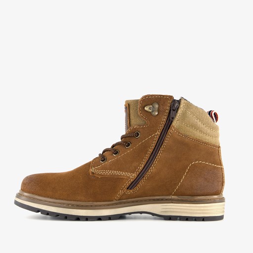 Heren veterboots cognac