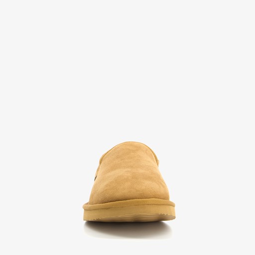 Suede pantoffels met merino wol