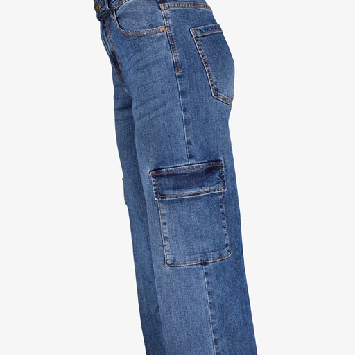 Dames cargo jeans donkerblauw