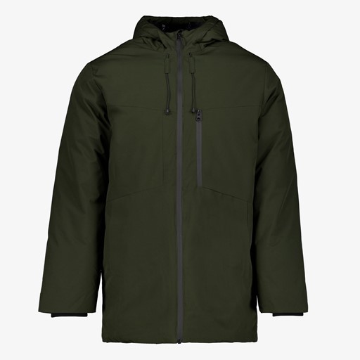 Gewatteerde heren parka winterjas groen
