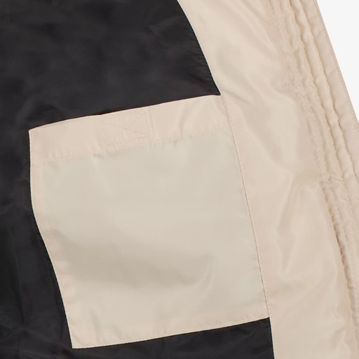 Gewatteerde dames winterjas beige