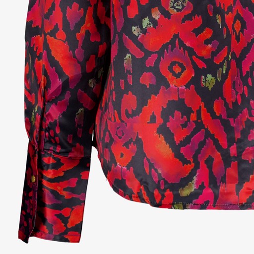 Dames blouse met print rood