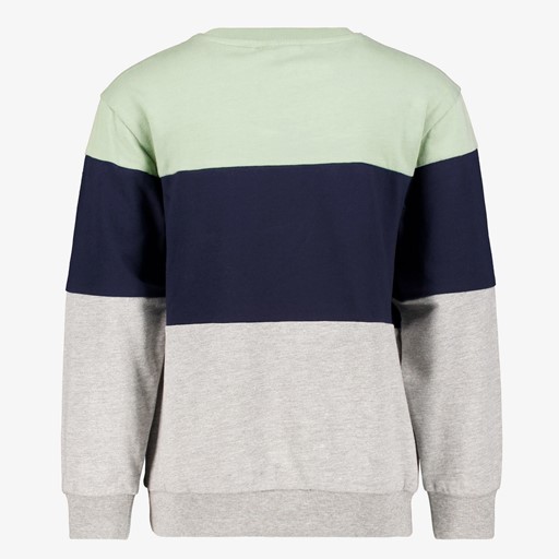 Regular fit jongens sweater grijs blauw