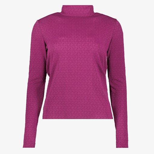 Dames top met structuur roze