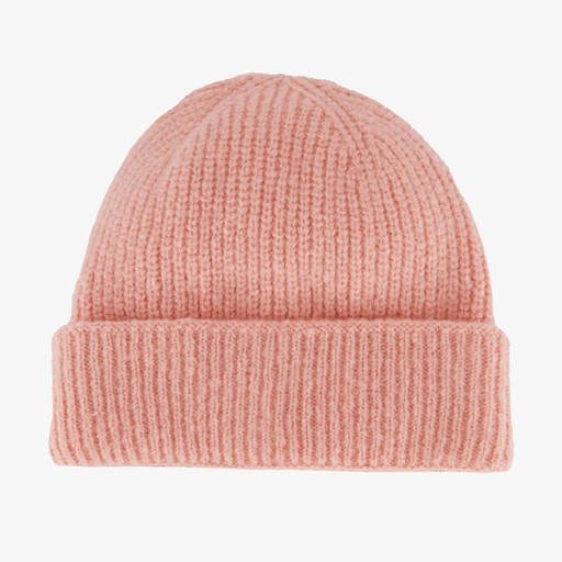 Gebreide dames muts roze
